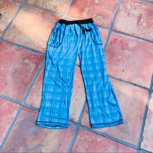 Aqua Plaid Pajama Pants